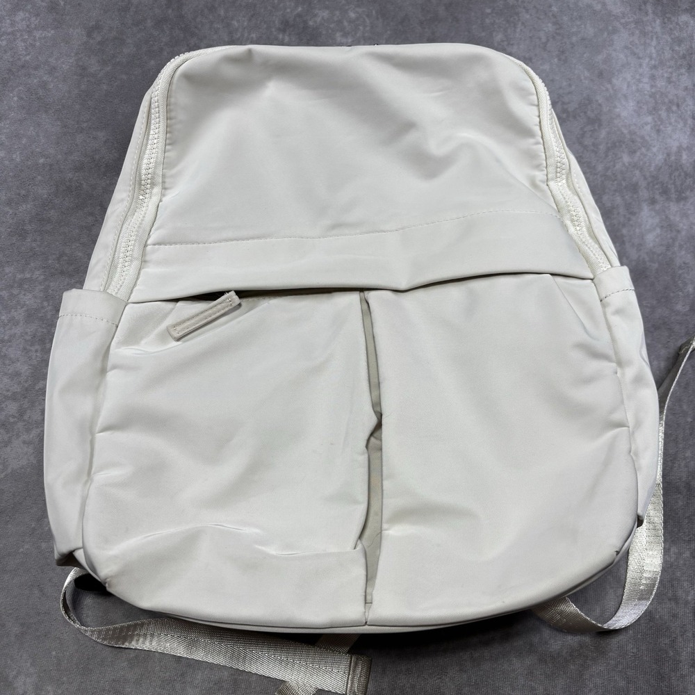 Travel Backpack w/ 17" Laptop Pocket External Charging Port Cream Many Pockets
